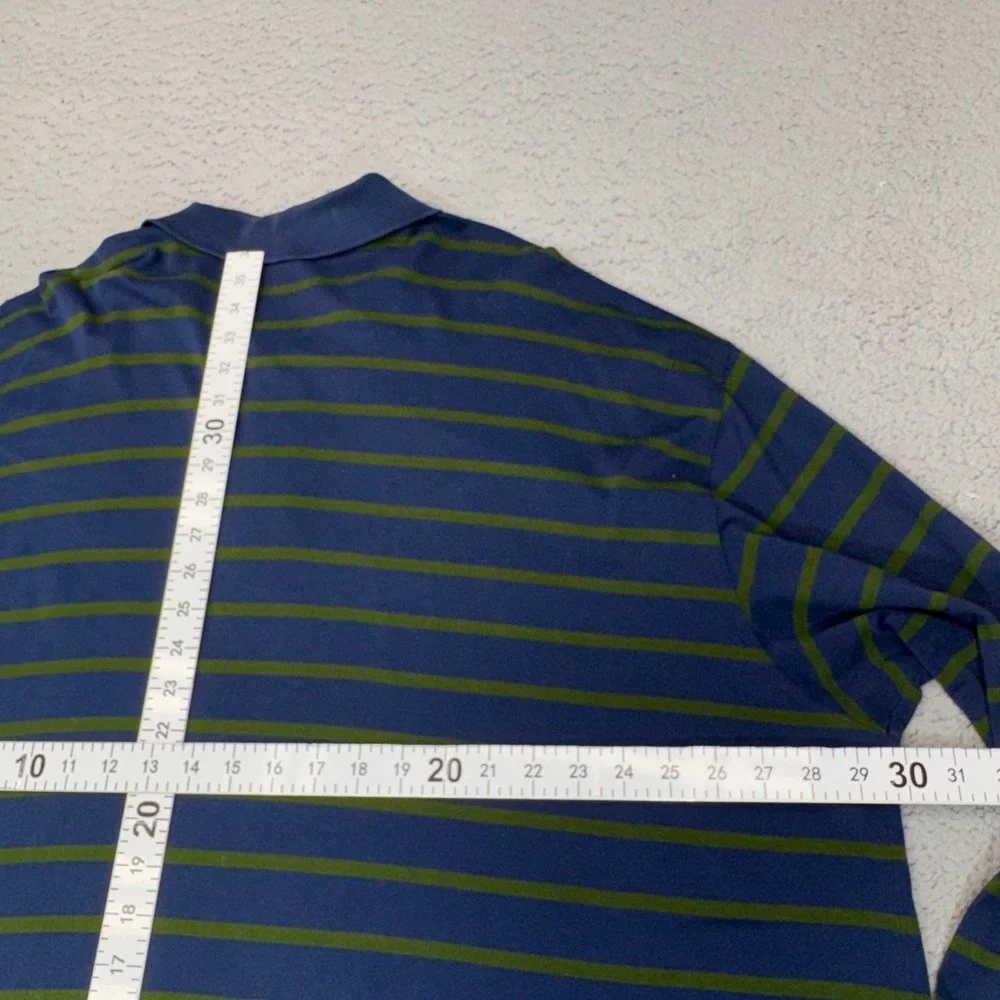 Polo Ralph Lauren Shirt Mens 4LT Blue Green Long Sleeve Pony Rugby Big Tall